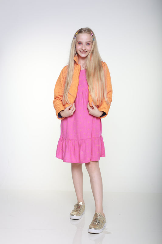 Jaqueta Infantil Feminina Casual Moderna em Tecido Leve Premium – Anny Parangolé Kids