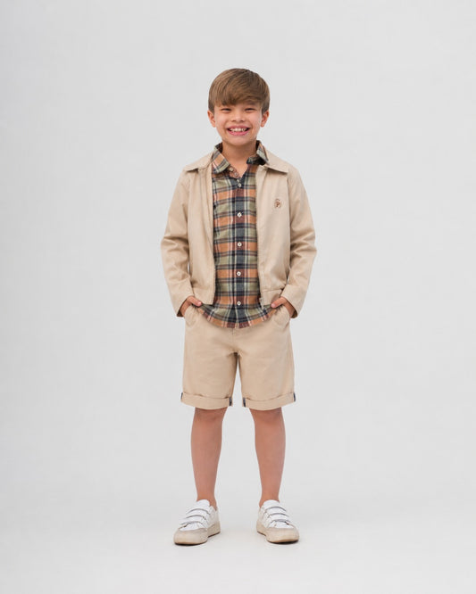 Jaqueta Infantil Masculina Casual Elegante em Tecido Premium – Lucas