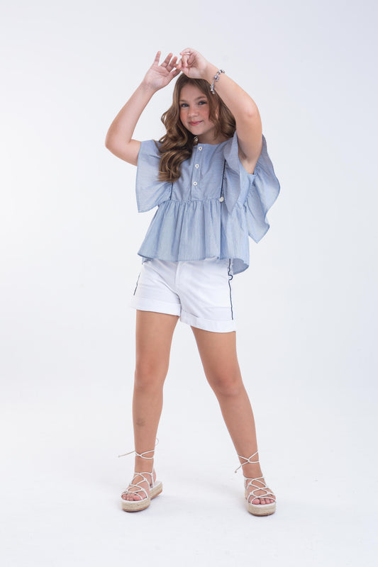 Conjunto Infantil Feminino Casual Confortável em Tecido Leve Premium – Sabrina Parangolé Kids