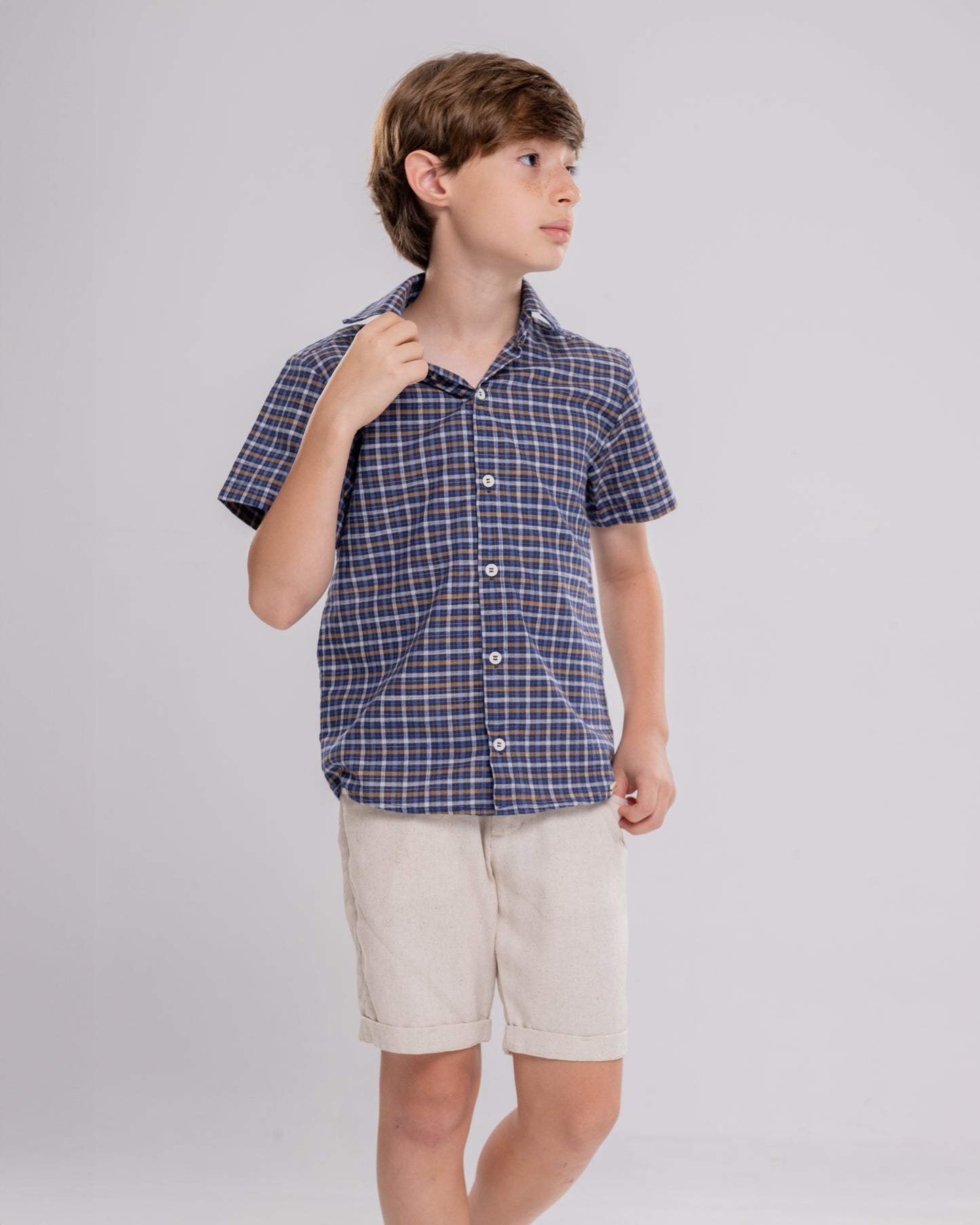 Conjunto Infantil Masculino Camiseta e Short Casual Confortável em Tecido Leve Premium – Heitor Parangolé Kids