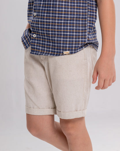 Conjunto Infantil Masculino Camiseta e Short Casual Confortável em Tecido Leve Premium – Heitor Parangolé Kids