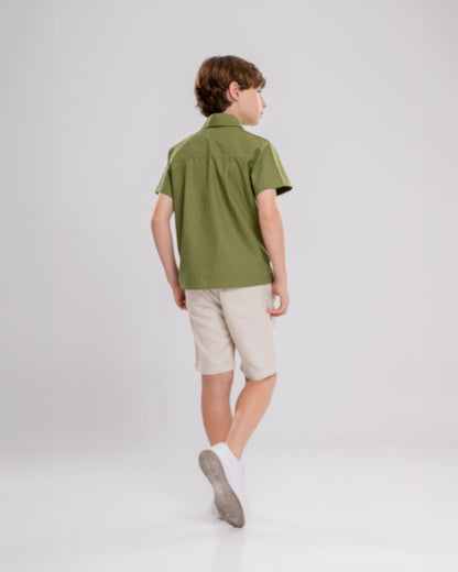 Conjunto Infantil Masculino Camiseta e Short Casual Confortável em Tecido Leve Premium – Joaquin Parangolé Kids