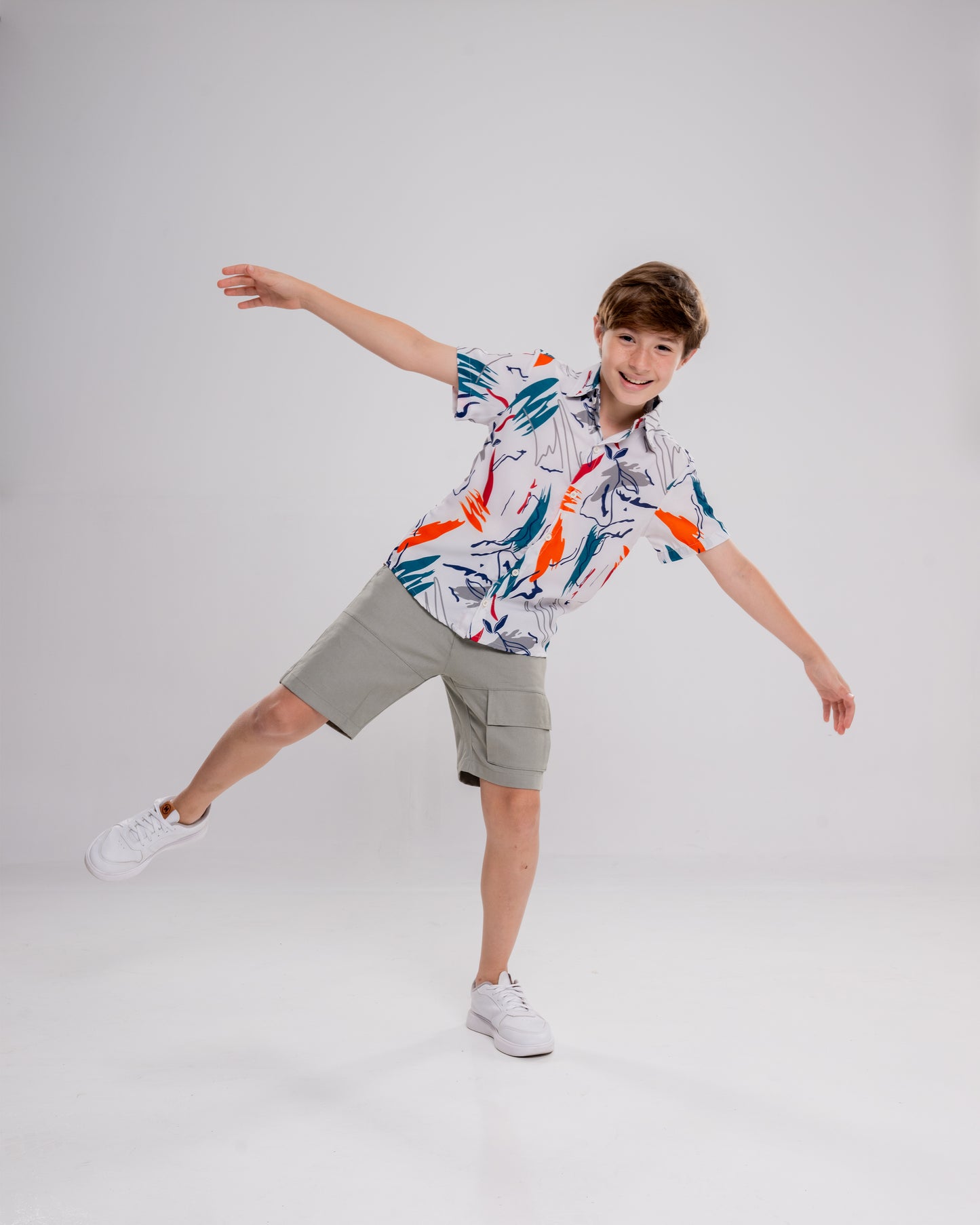 Conjunto Infantil Masculino Camiseta e Short Casual Confortável em Tecido Leve Premium – Ryan Parangolé Kids