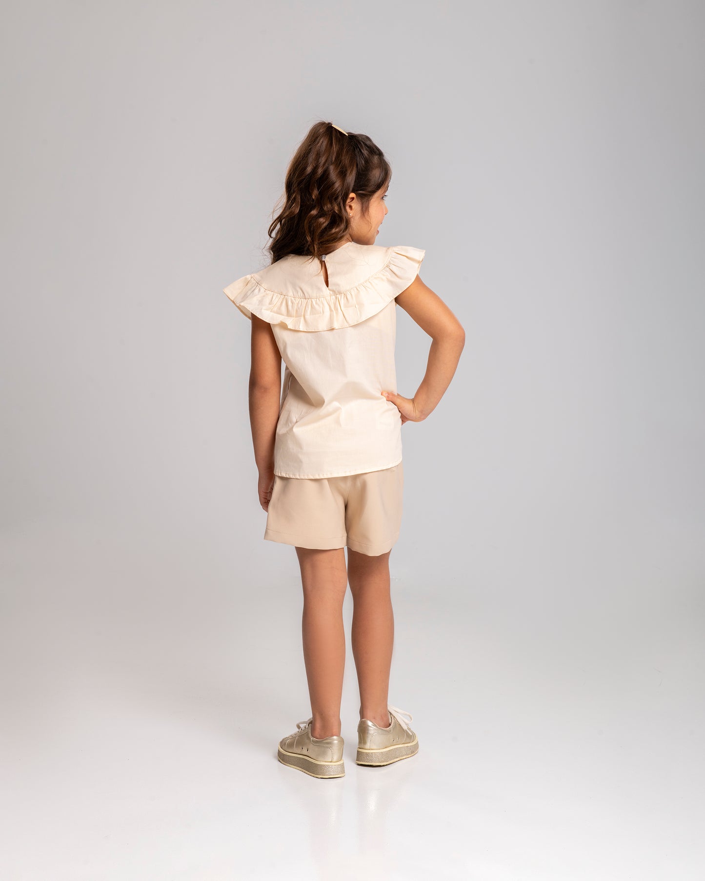 Conjunto Infantil Feminino Short e Blusa Casual Confortável em Tecido Leve Premium – Cecilia Parangolé Kids