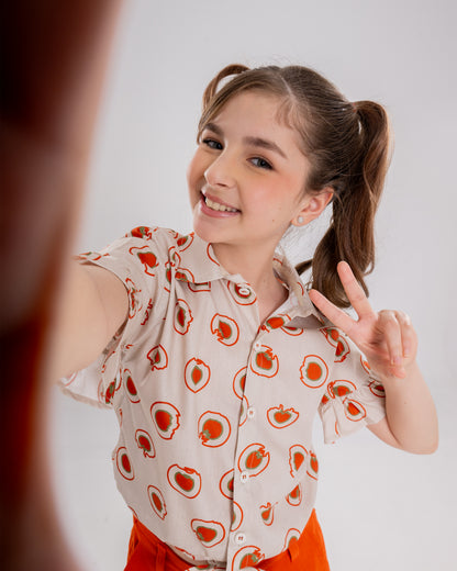 Conjunto Infantil Feminino Short e Blusa Casual Confortável em Tecido Leve Premium – Gaby Parangolé Kids