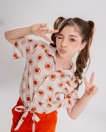 Conjunto Infantil Feminino Short e Blusa Casual Confortável em Tecido Leve Premium – Gaby Parangolé Kids