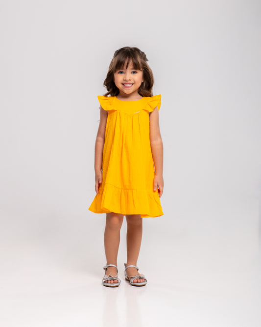 Vestido Infantil Feminino Casual Confortável em Tecido Leve Premium Heloá – Parangolé Kids