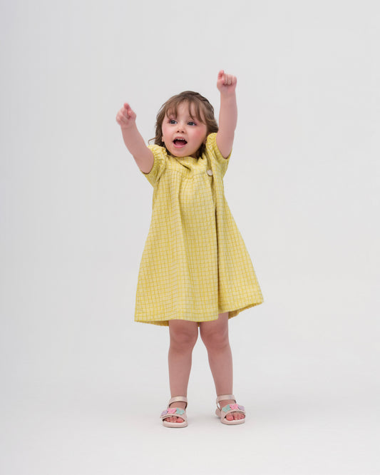 Vestido Infantil Feminino Casual Confortável em Tecido Leve Premium Anny – Parangolé Kids